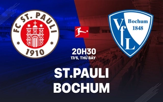 Nhận định bóng đá St.Pauli vs Bochum 20h30 ngày 17/5 (Bundesliga 2024/25)