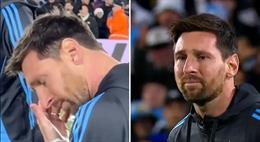 Khoảnh khắc Messi rơi nước mắt trong trận đấu cuối cùng tại Argentina