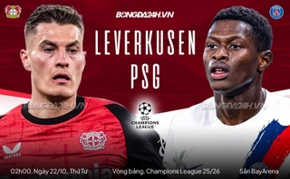 Nhận định Bayer Leverkusen vs PSG (2h00 ngày 22/10): Chờ mưa bàn thắng