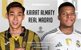Kairat vs Real Madrid: Những con số phía sau cuộc đối đầu chênh lệch nhất lịch sử Champions League